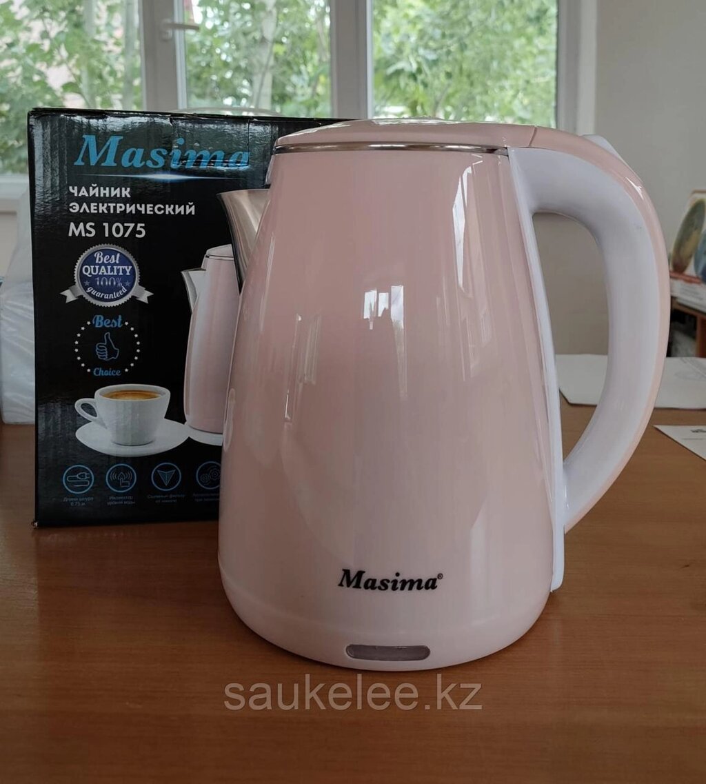Чайник электрический Masima 2.2 л цвет ассорти от компании Канцелярские, хозяйственные товары, рубашки, халаты, текстиль - фото 1