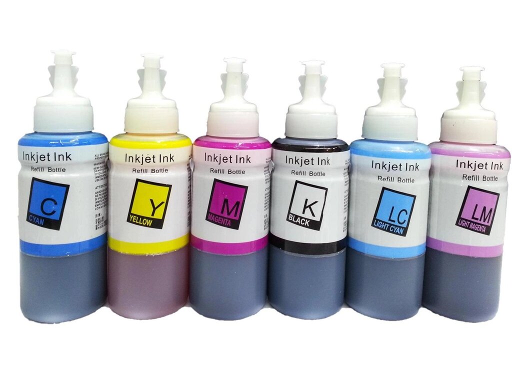 Чернила краски на Epson L800 6 цветов от компании Канцелярские, хозяйственные товары, рубашки, халаты, текстиль - фото 1