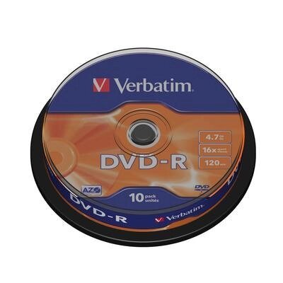 Диск DVD+R  4,7 GB 120 мин, 10 штук от компании Канцелярские, хозяйственные товары, рубашки, халаты, текстиль - фото 1