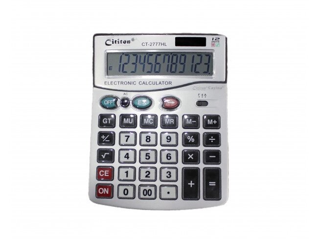 Калькулятор 12 разрядный Citition CT-2777HL от компании Канцелярские, хозяйственные товары, рубашки, халаты, текстиль - фото 1