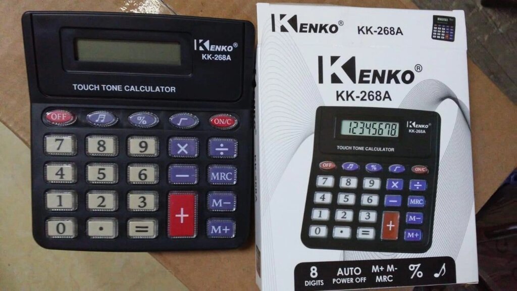 Калькулятор 12 разрядный KENKO KK-268 от компании Канцелярские, хозяйственные товары, рубашки, халаты, текстиль - фото 1