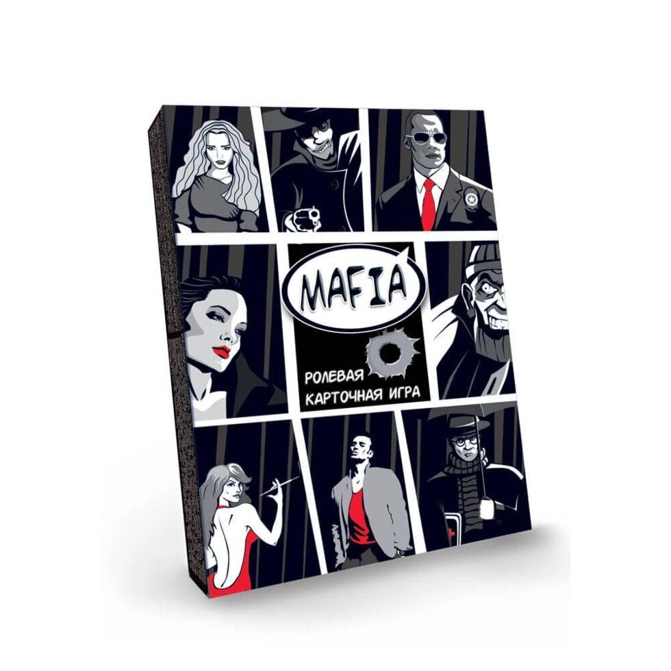 Мафия игра настольная "Mafia" карточки от компании Канцелярские, хозяйственные товары, рубашки, халаты, текстиль - фото 1