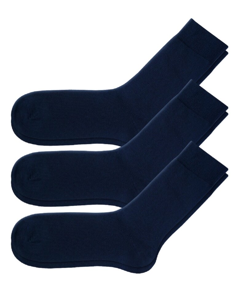 Носки мужские однотонные синего цвета LMAX размер 41-46 от компании Канцелярские, хозяйственные товары, рубашки, халаты, текстиль - фото 1
