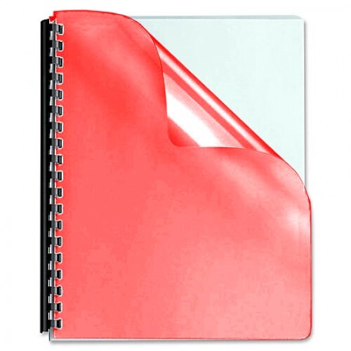 Обложка для переплёта Binding Cover, 210*297, А4 формата, 200 мкр., пластиковая, красного цвета от компании Асмарт канцелярские и хозяйственные товары - фото 1