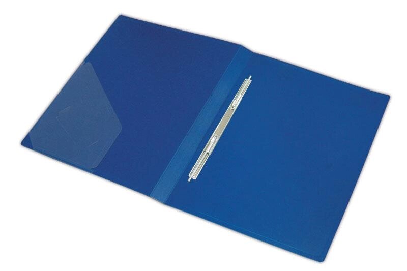 Папка с пружиной, синяя, 25 мм, 700 мкр. от компании Канцелярские, хозяйственные товары, рубашки, халаты, текстиль - фото 1