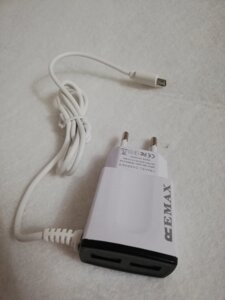 Сетевое зарядное устройство 2х USB microUSB белый RemaxTravel Charger
