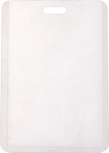 Бейдж вертикальный пластиковый В1, 102*65 мм без ремешка