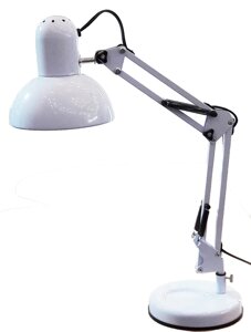 Лампа настольная UT-800B Е27 60W белая на струбцине шнур 1,5 м