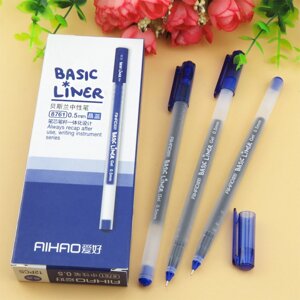 Ручка гелевая Aihao Basic Liner 0,5мм синего цвета