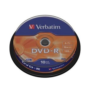 Диск DVD+R 4,7 GB 120 мин, 10 штук