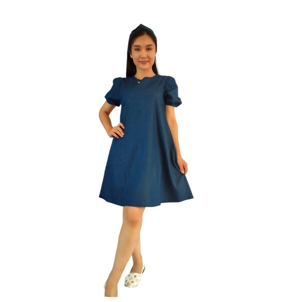 Платье Ellei  синий 42р от компании Канцелярские, хозяйственные товары, рубашки, халаты, текстиль - фото 1