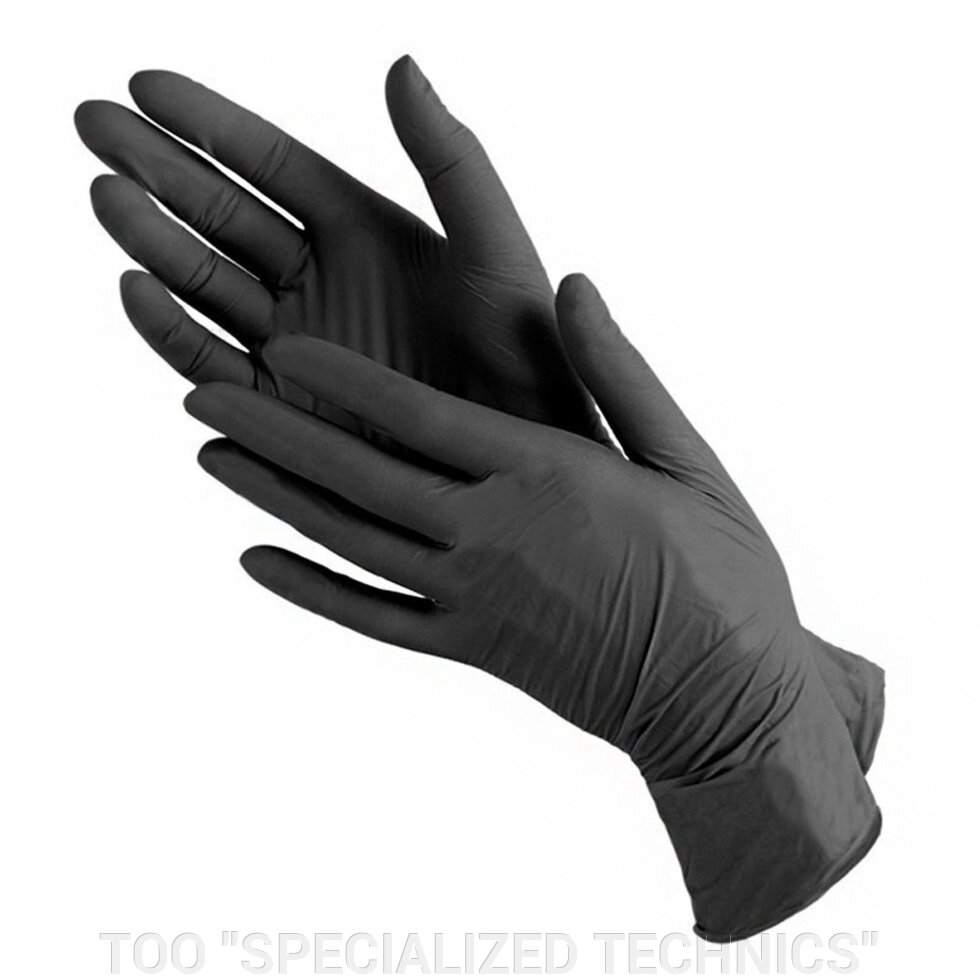 Нитриловые перчатки чёрные от компании TOO "SPECIALIZED TECHNICS" - фото 1