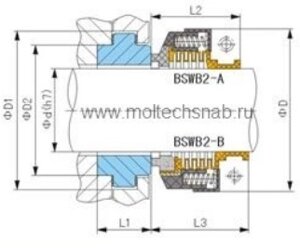 Торцевое уплотнение BSBW2-32 для насосов