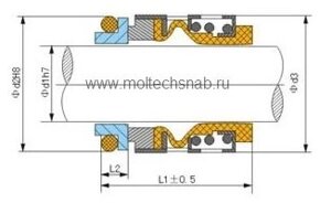 Торцевое уплотнение вала BS502/14