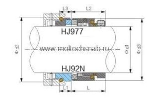 Торцевое уплотнение HJ92N/70