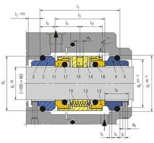 Торцевое уплотнение BSM74D/22