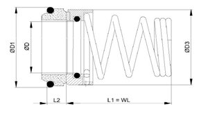 Торцевое уплотнение Hilge 38 car/aisi304/epdm
