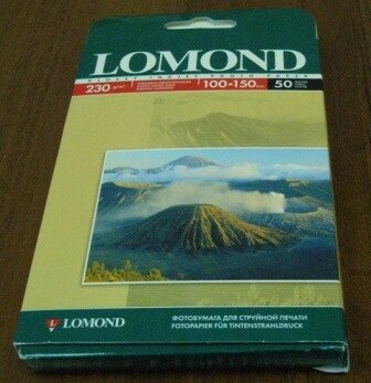 Бумага 230g A6(10*15sm) 50л Lomond Глянцевая L0102035 (в кор. 56 пачек) от компании ИП Орион (сервис ТОО Мастер Инк) - фото 1