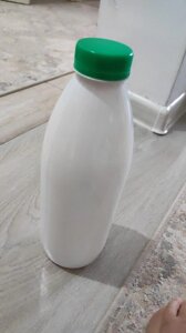 Бутылка 1Л 38мм белая круглая +крышка
