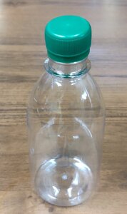 Бутылка 330мл прозрачная круглая+крышка (300шт, ДШВ 60*45*110, 6,8кг)(ВД 144х60мм)