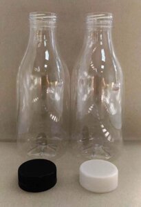 Бутылка 500мл 38мм прозрачная круглая+крышка (200шт)(ДШВ 60*45*110, 5,8кг)(ВД 182х69мм)
