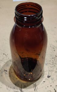 Бутылка PET 300мл 38мм темная круглая +крышка