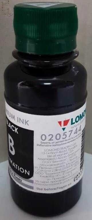 Чернила черные сублимационные 0,1L Bl LTDI-001Bl Sublimation L0205744 (в кор. 40шт ДШВ 23*37*13см вес 4,2кг) от компании ИП Орион (сервис ТОО Мастер Инк) - фото 1