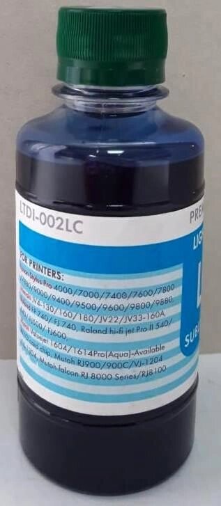 Чернила сублимация 0,2L LC LTDI-002LC Sublimation L0205691 (в кор. 20шт ДШВ 23*37*13см вес 4,2кг) от компании ИП Орион (сервис ТОО Мастер Инк) - фото 1