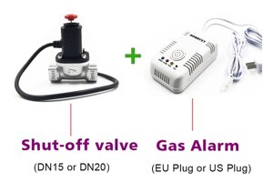 Детектор утечки газа (Блок сигнализации + клапан DN15) AC220V