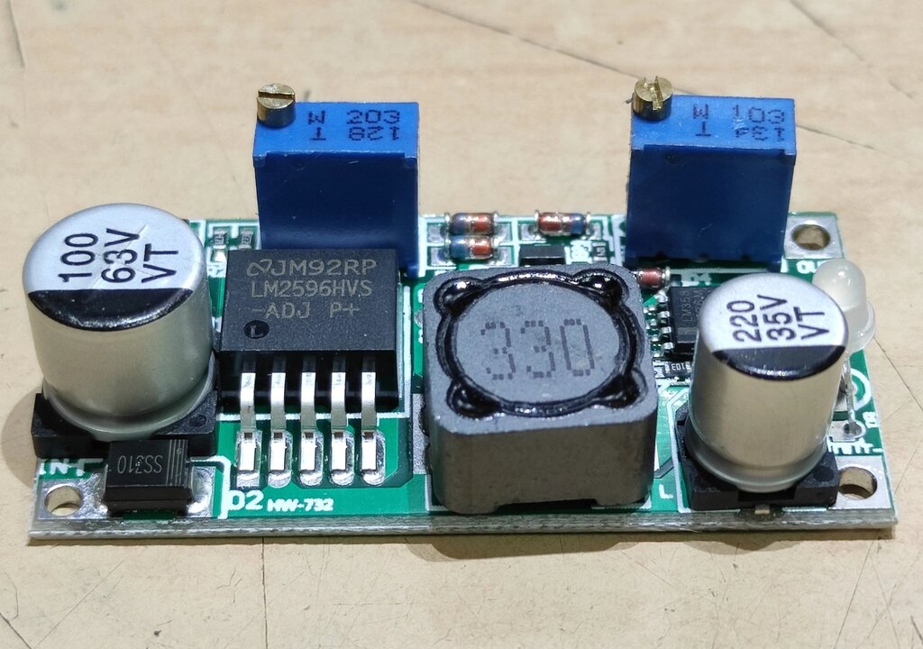 Модуль DC-DC понижающий 5-57В на 1.25-30в up 3А на LM2596HVS от компании ИП Орион (сервис ТОО Мастер Инк) - фото 1