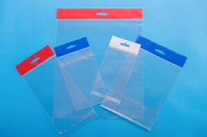 Пакет PVC с ушком (европетля)(за шт) для A4 бумаги (20 листов) голубой цвет (нет отверстия для воздуха)