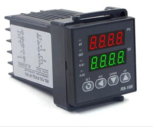 Термоконтроллер PID R8-100J SSR 220V\40A\-50 до+400град\шаг 1град+термодатчик+SSR-40DA+радиатор