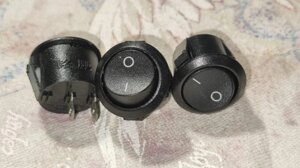 Выключатель 2 конт KCD1 ON-OFF без подсветки черного цвета 220v/6A