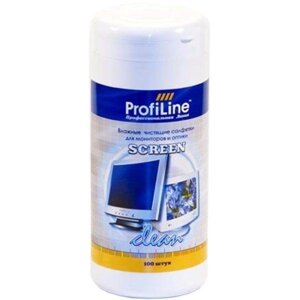 Салфетки в тубе Screen clean tube влажные 100шт