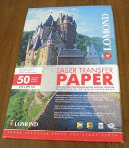 Термоперенос A4 лазерн. на светл. ткань L0807420 (50 листов) (23п. в кор)