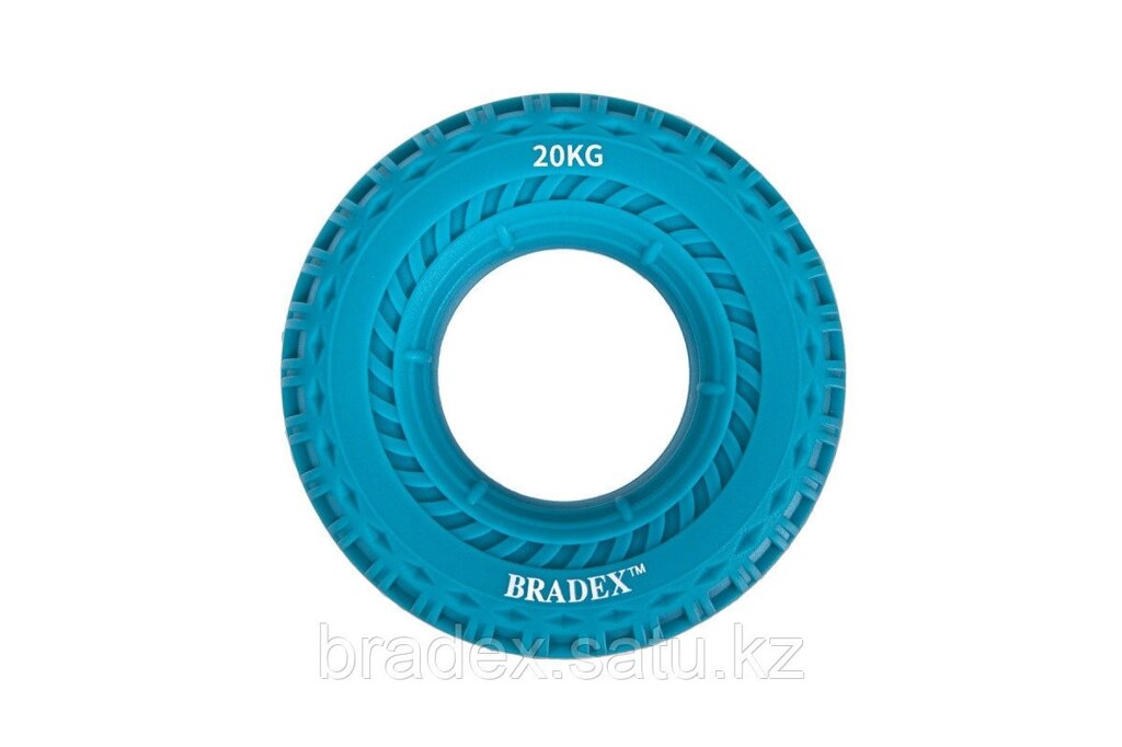 Кистевой эспандер 20 кг, круглый с протектором, синий от компании BRADEX™ - ТОО "Поколение технологий" - фото 1