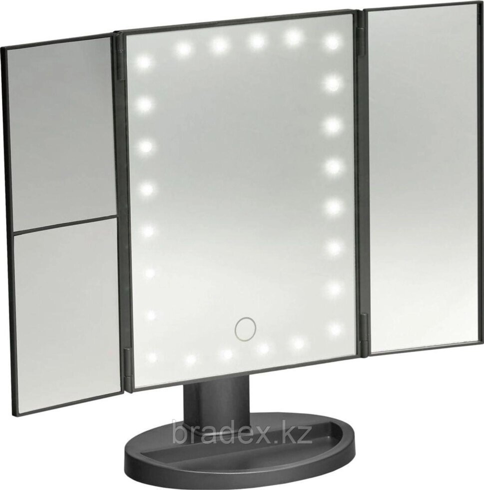 Настольное зеркало раскладное, BRADEX, с подсветкой, сенсорный экран, 24 LED от компании BRADEX™ - ТОО "Поколение технологий" - фото 1