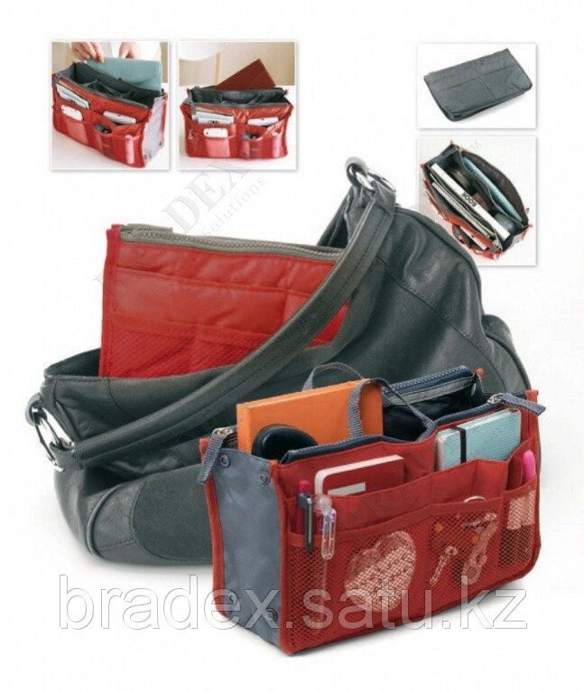 Органайзер для сумки «СУМКА В СУМКЕ» цвет красный от компании BRADEX™ - ТОО "Поколение технологий" - фото 1