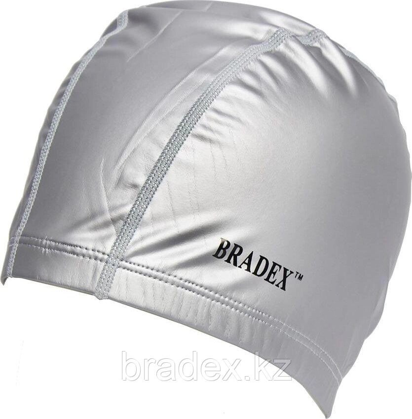 Шапочка для плавания Bradex, текстильная покрытая ПУ, серый от компании BRADEX™ - ТОО "Поколение технологий" - фото 1