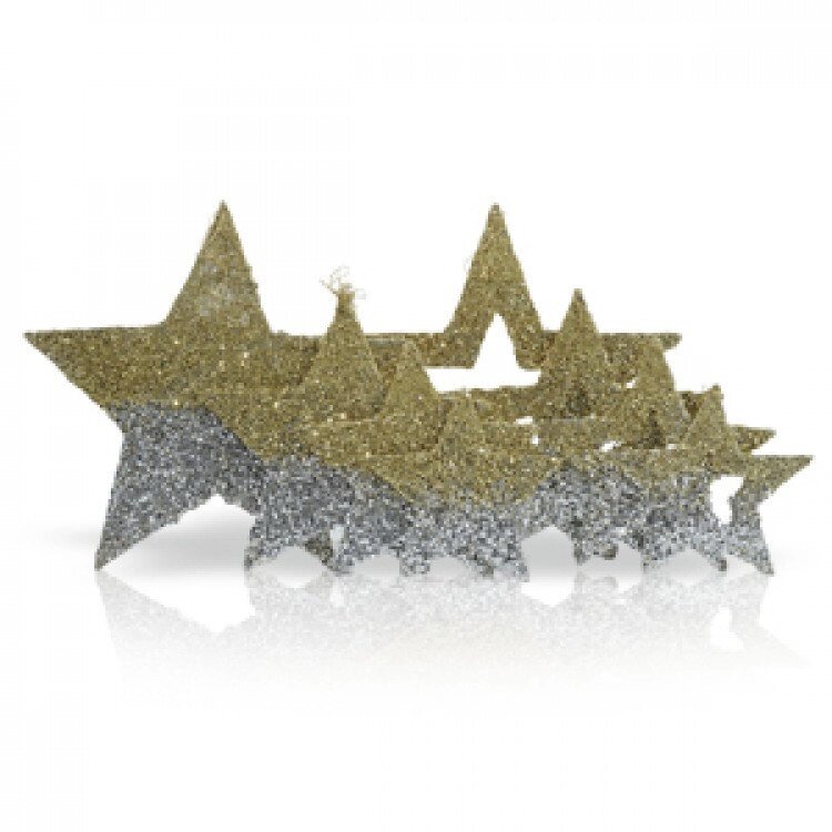 Декор Звезда из сизаля серебро/зол в ассорт 4шт/уп KA737361 от компании Интернет-магазин ProComfort - фото 1