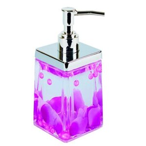Дозатор для жидкого мыла Аквалиния фиолетовые лепестки 4680018342239