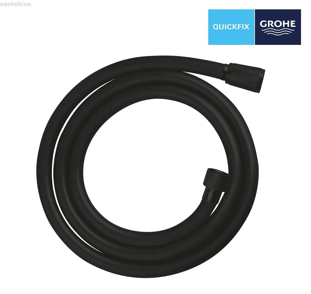 Душевой шланг GROHE VitalioFlex 1750 мм, черный матовый (287422432) от компании Интернет-магазин ProComfort - фото 1
