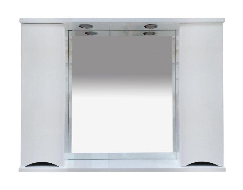 Элвис - 105 Зеркало-шкаф (свет) белая эмаль от компании Интернет-магазин ProComfort - фото 1