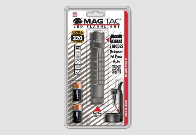 Фонарь MAGLITE LED MAG-TAC CB 2xCR123 (320 Lum)(9267cd)(193м)(4ч)(серый)(в блистере) R34653 от компании Интернет-магазин ProComfort - фото 1