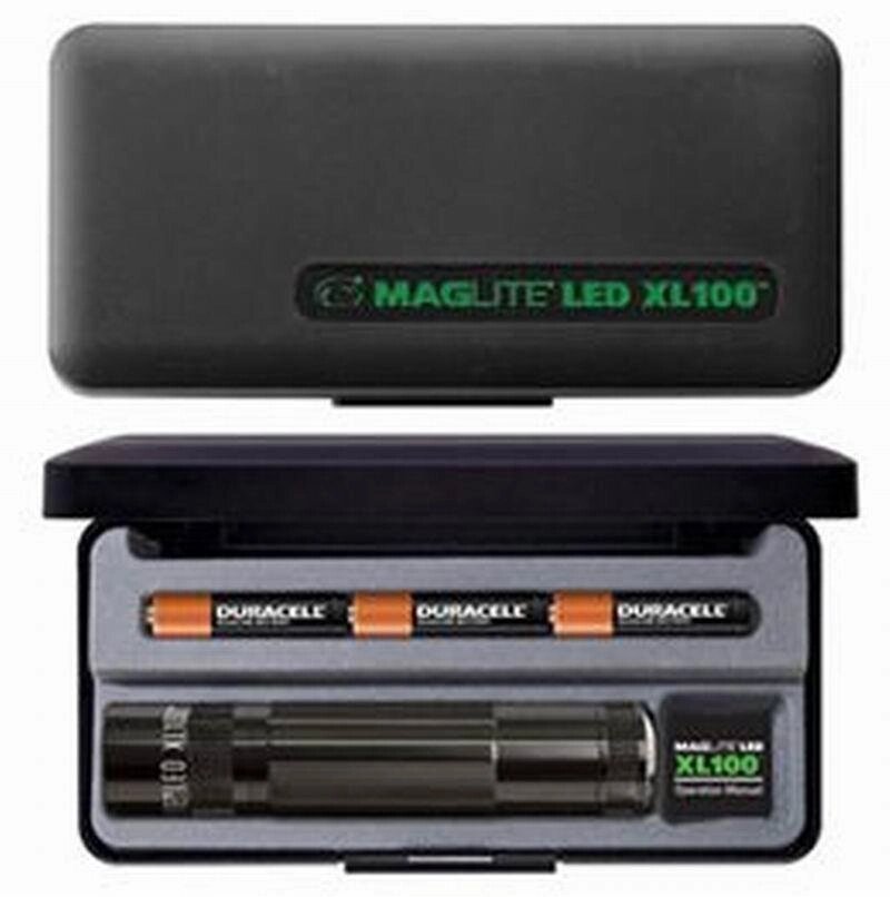 Фонарь MAGLITE LED XL100 3xAAA (105 Lum)(7916cd)(178м)(5ч45м/209ч)(черный)(в пластиковом футляре) R34490 от компании Интернет-магазин ProComfort - фото 1