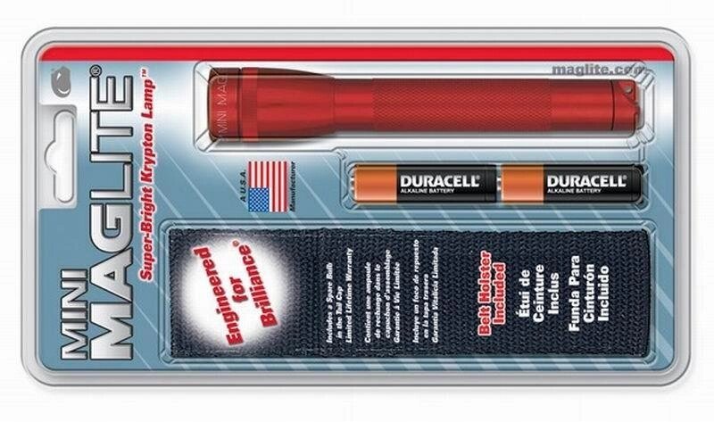 Фонарь MINI MAGLITE 2xAA (14 Lum)(с 2-мя батарейками и чехлом)(красный)(в блистере) R34353 от компании Интернет-магазин ProComfort - фото 1
