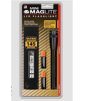 Фонарь MINI MAGLITE LED 2xAA (77 Lum)(с 2-мя батарейками и чехлом)(черный)(в блистере) R34465 от компании Интернет-магазин ProComfort - фото 1