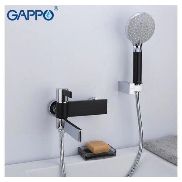 Gappo 3281 смеситель для ванны черный+хром от компании Интернет-магазин ProComfort - фото 1