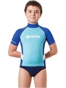 Гидрокостюм Mares Rash Guard Junior Short Sleeve 1.5 мм голубой L от компании Интернет-магазин ProComfort - фото 1