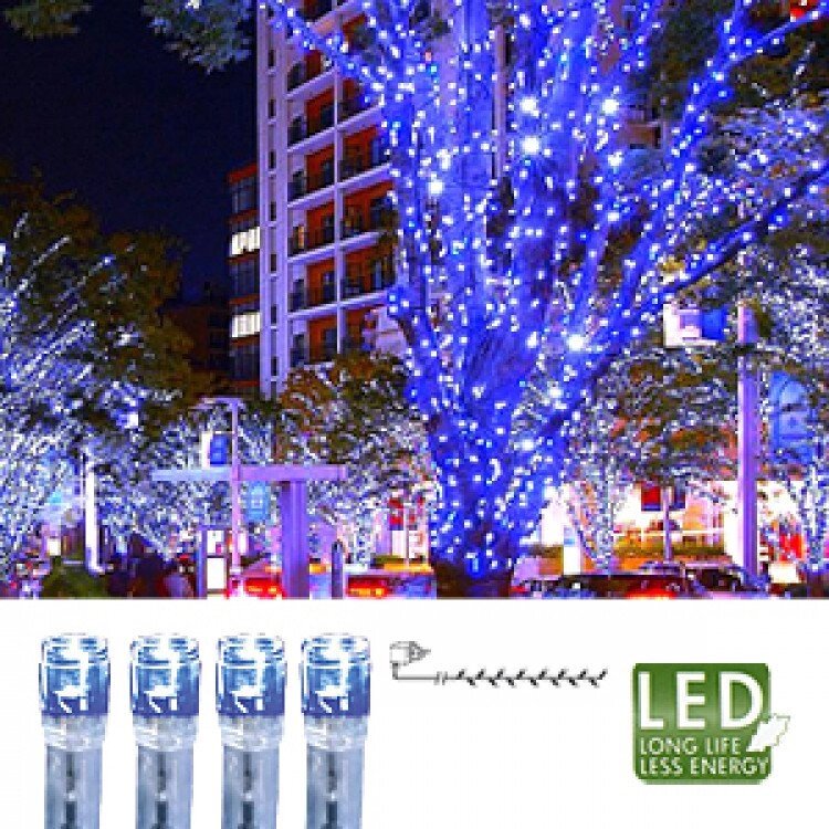 Гирлянда цепочка 8,0м голубая кабель прозрачный 10м 80диодов LED outdoor 499-29 от компании Интернет-магазин ProComfort - фото 1